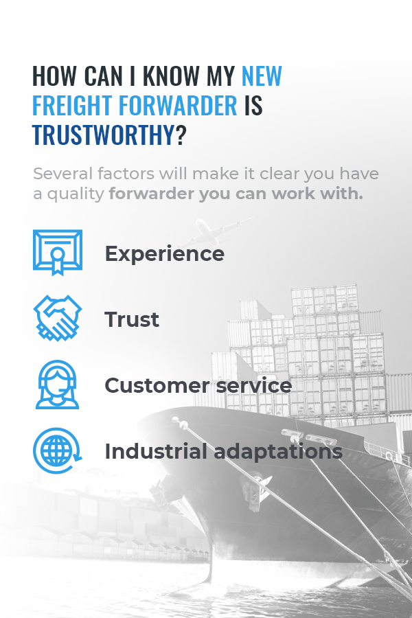 list of trustworthy qualities for a freight forwarder