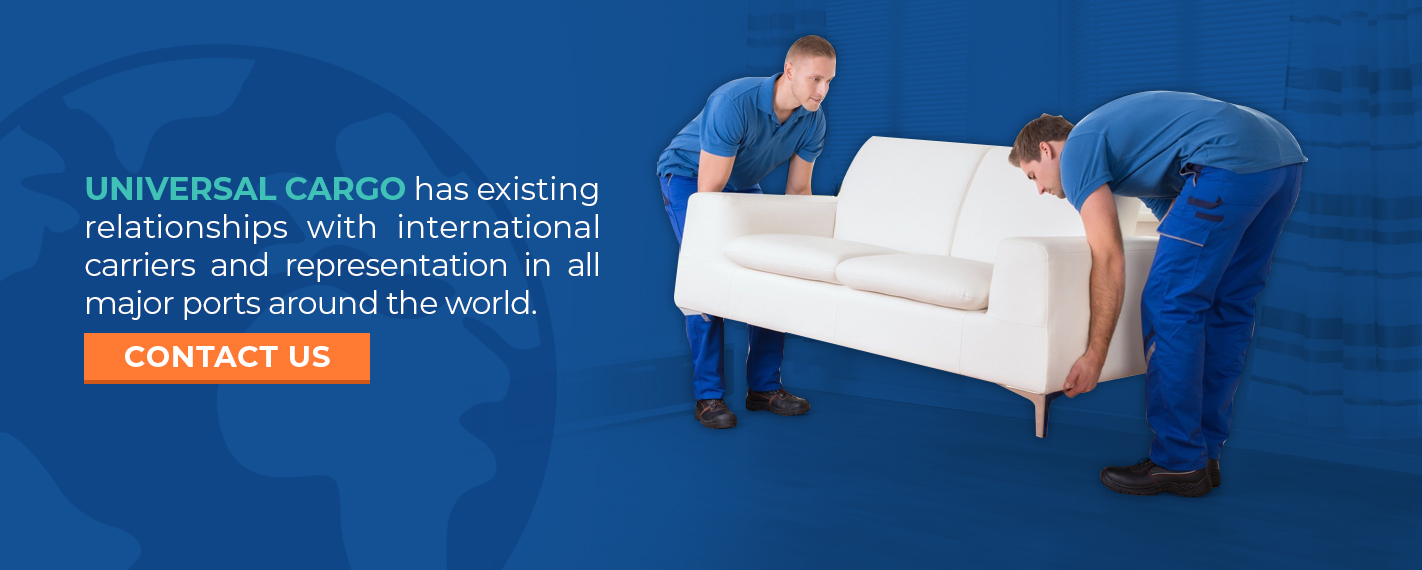 contact universal cargo for business furniture importing or exporting